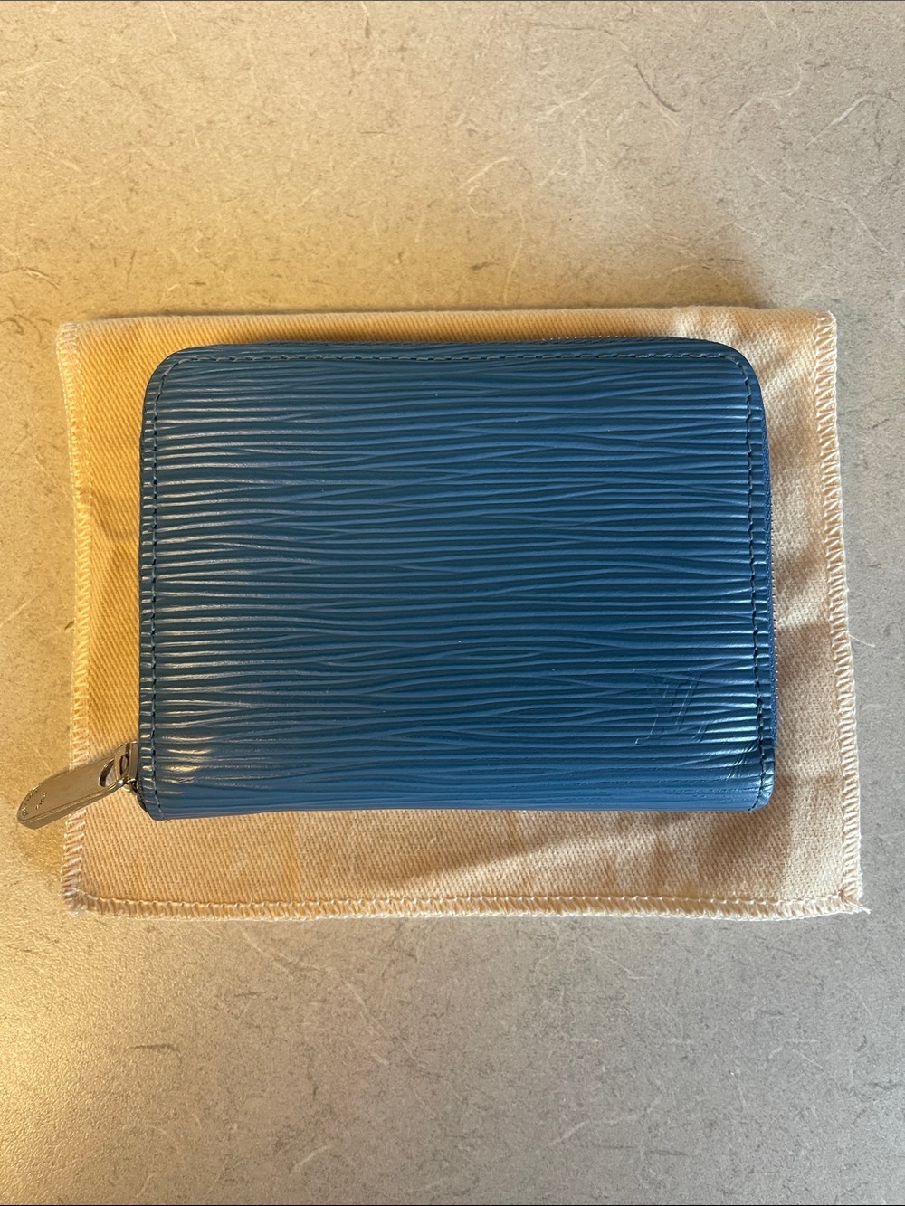 Louis Vuitton Light Blue Epi Leather Wallet